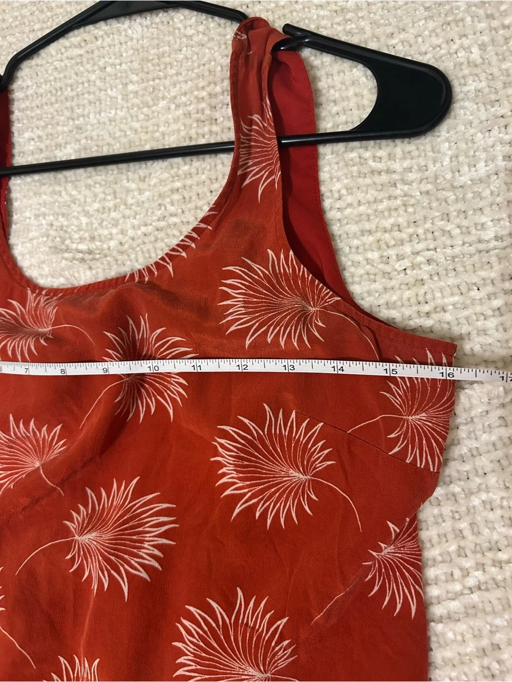 Madewell Red Floral-Print Scoop Tank Top